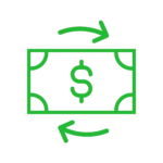 Cash flow forecast chart for a construction company